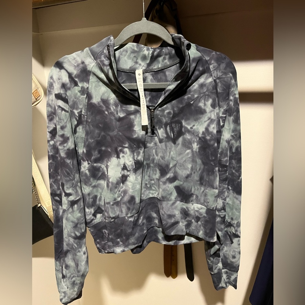 Lululemon Ready to Rulu Half-Zip Pullover Diamond Dye Silver Tidewater Teal